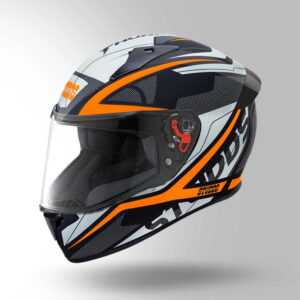 STUDDS THUNDER D4 ( MATT BLACK / ORANGE )