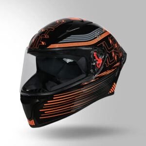 STUDDS THUNDER D11 ( MATT BLACK / ORANGE )