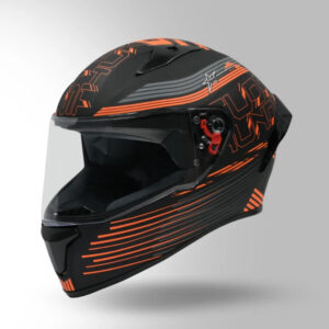 STUDDS THUNDER D11 ( MATT BLACK / ORANGE )