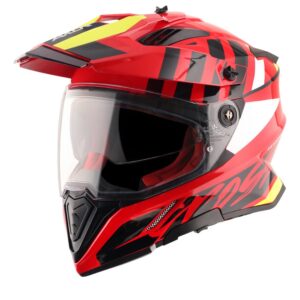 AXOR X-Cross Dual Visor Orbit Helmet 
Color:RED BLACK