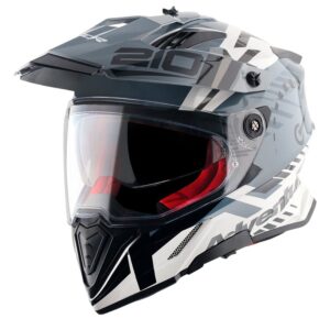 AXOR X-Cross Dual Visor Speedometer Helmet
Color:WHITE GREY