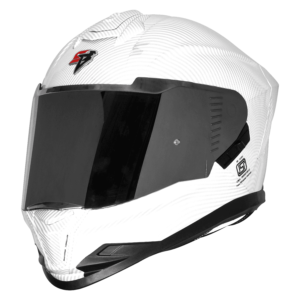STEELBIRD SBH-57 ISS FIGHTER F11 CARBON FINISH GLOSSY WHITE