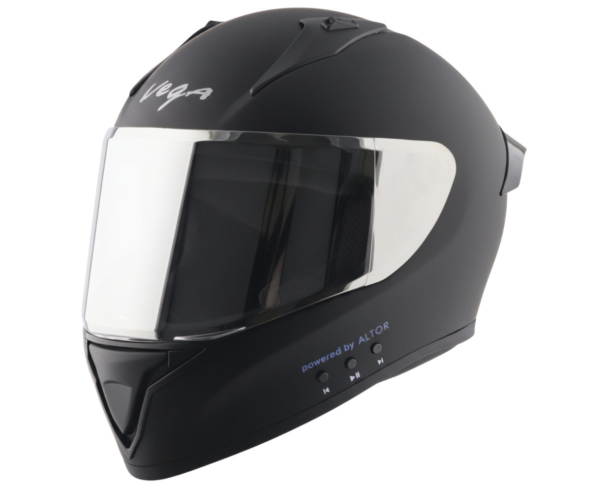 VEGA BOLT BLUETOOTH SMART HELMET BY ALTOR
COLOUR BLACK