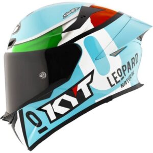 KYT TT-Revo Leopard India Edition Helmet - Gloss Blue Green Orange