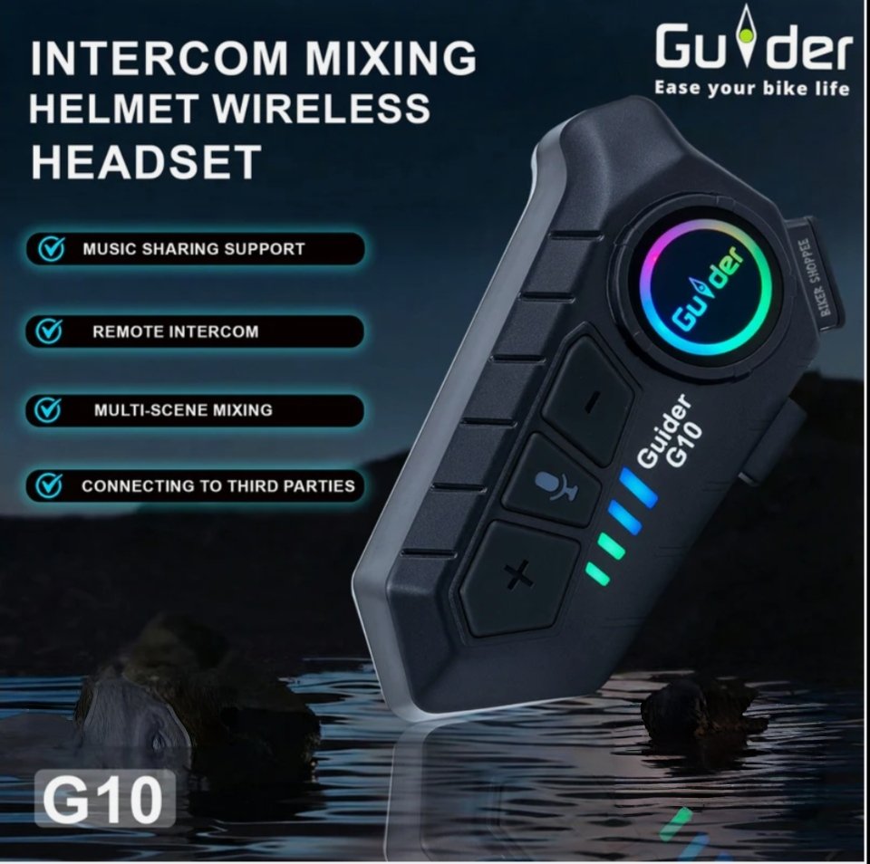 GUIDER G10 WIRELESS HELMET BLUETOOTH HEADSET - Image 11