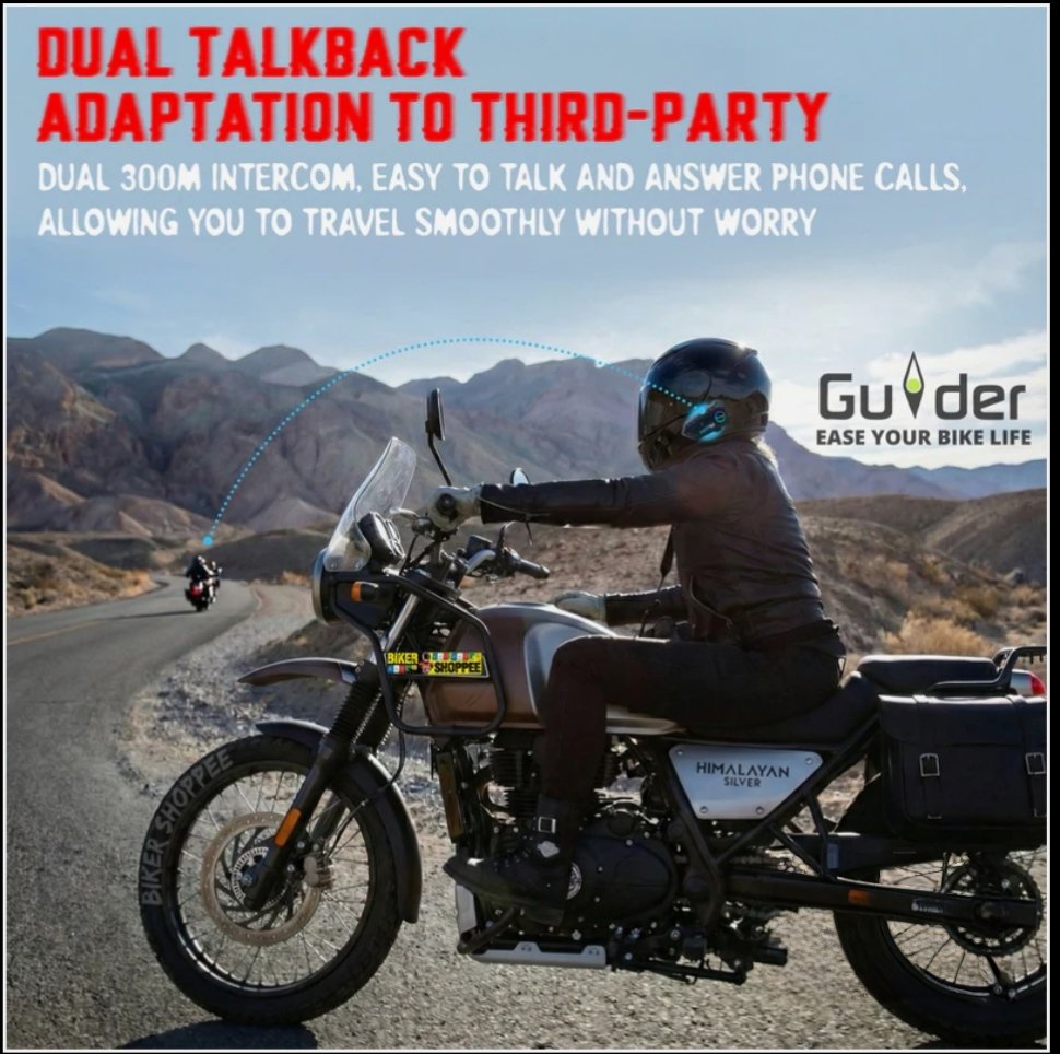 GUIDER G10 WIRELESS HELMET BLUETOOTH HEADSET - Image 7