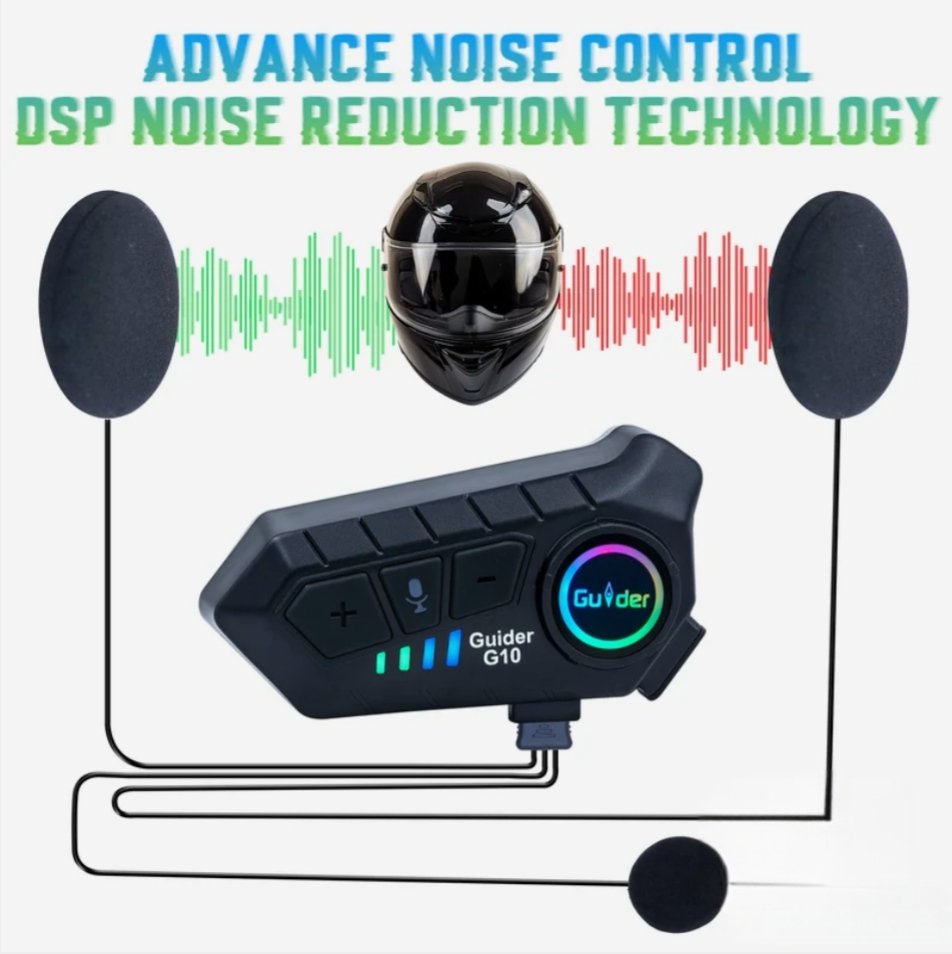 GUIDER G10 WIRELESS HELMET BLUETOOTH HEADSET - Image 5
