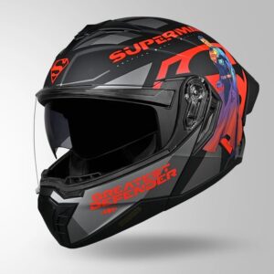 STUDDS TROOPER SUPERMAN EDITION MATT BLACK & RED
