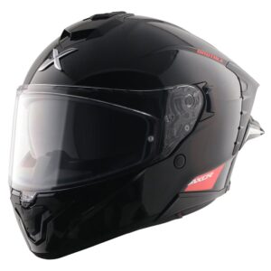 AXOR BRUTALE GLOSSY BLACK  DUAL SPOILER HELMET