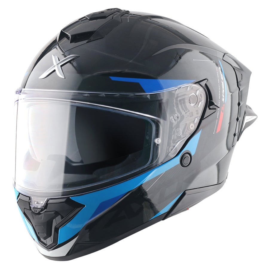 AXOR BRUTALE KRYPTIC DUAL SPOILER HELMET BLACK BLUE