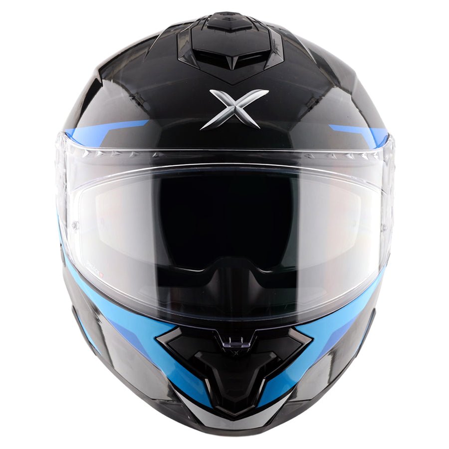 AXOR BRUTALE KRYPTIC DUAL SPOILER HELMET BLACK BLUE - Image 2