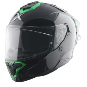 AXOR BRUTALE CORSA DUAL SPOILER HELMET COLOUR BLACK GREEN