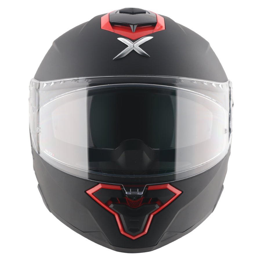 AXOR BRUTALE CORSA DUAL SPOILER HELMET DULL BLACK RED - Image 2