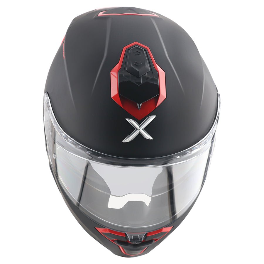 AXOR BRUTALE CORSA DUAL SPOILER HELMET DULL BLACK RED - Image 5