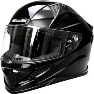 STEELBIRD SHARP GLOSSY BLACK
WITH BLACK VISOR