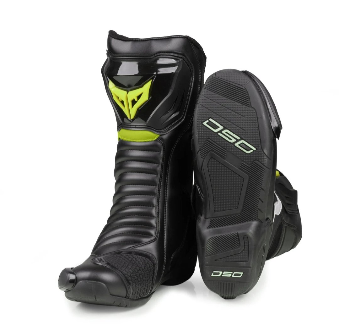DSG GPX Riding Boots (Black Fluro Yellow)