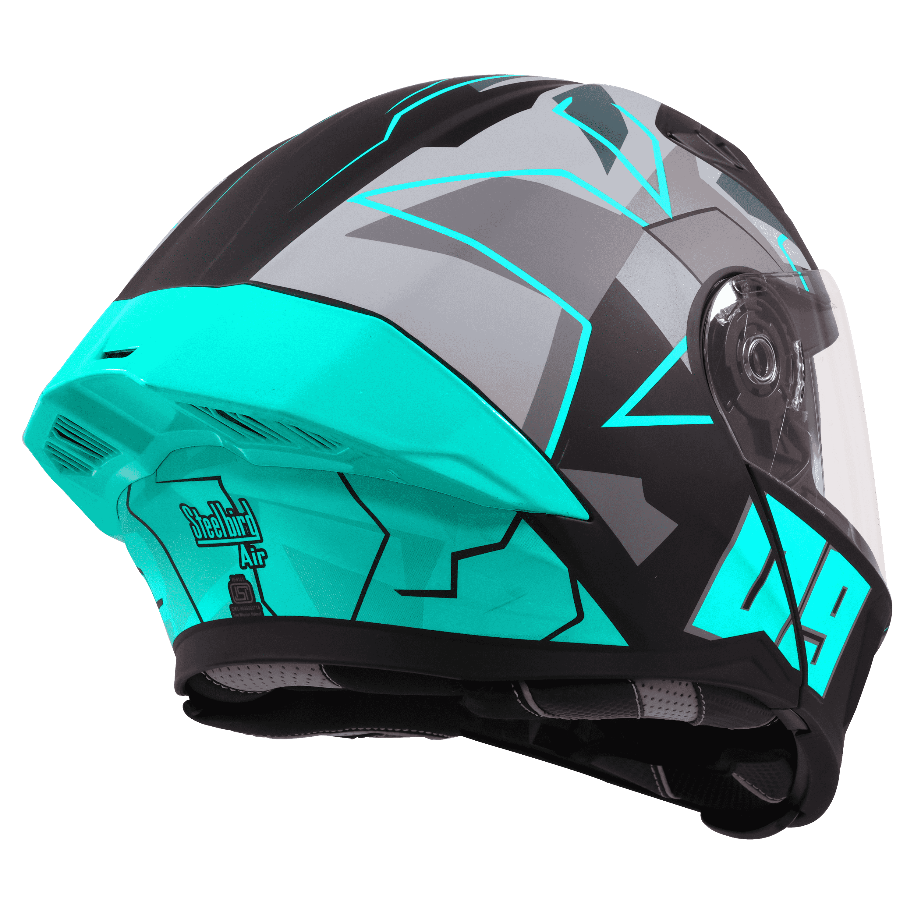 STEELBIRD SBA-20 ISS 09 GLOSSY BLACK WITH JAZZ BLUE - Image 6